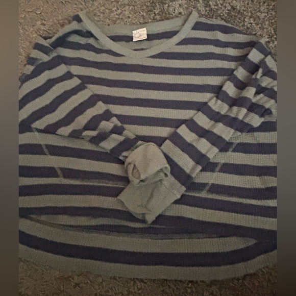 Aerie Comfy Striped Long Sleeve - Picture 2 of 3